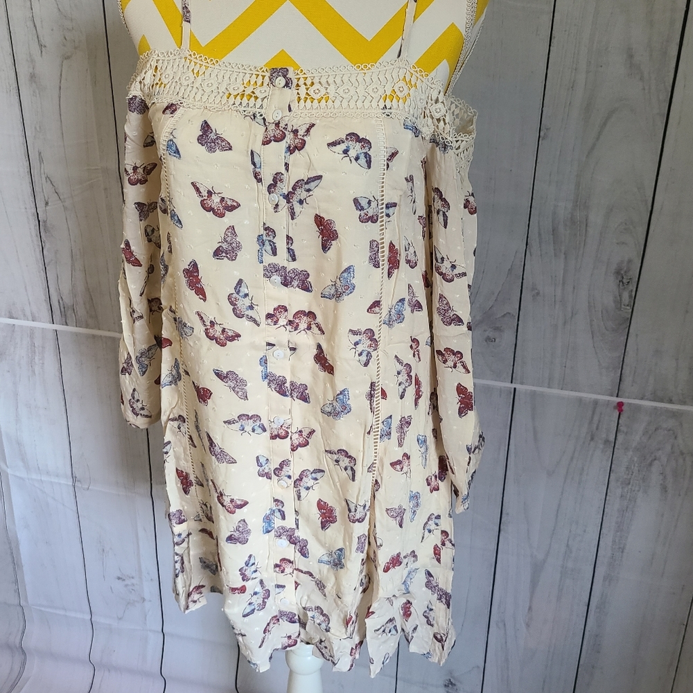 Cream Butterfly Dress - Picture 9 of 14